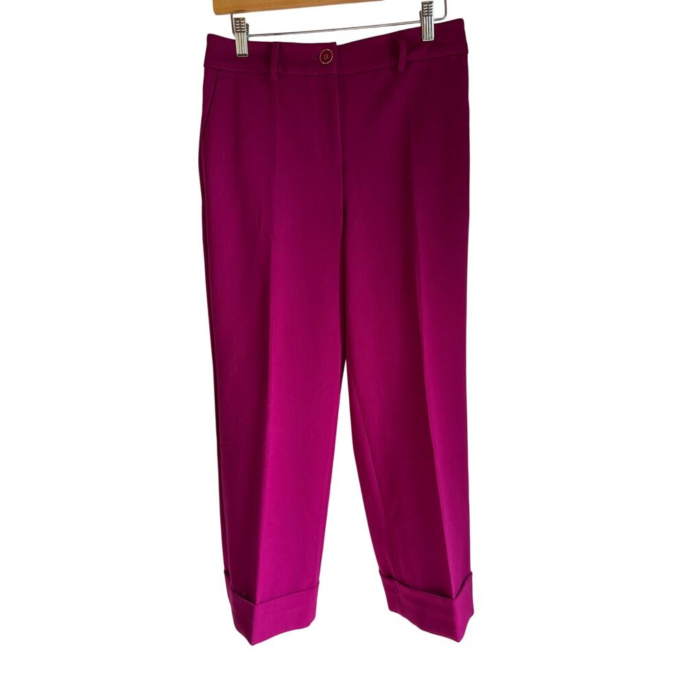Talbots Pink Dress Pants 4P Petite Cuffed Ankle Straight Career Work
